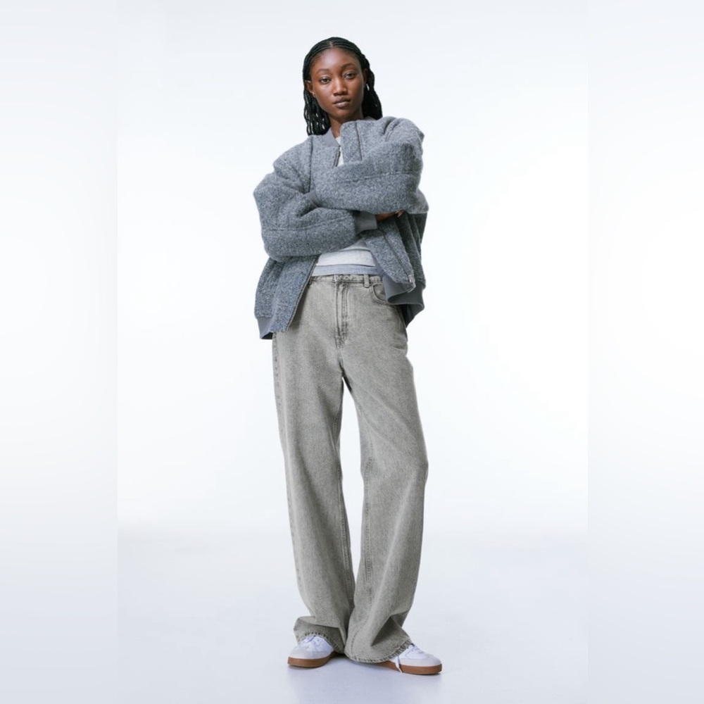 DONE NWT Dividend wide leg jeans - grey size 8